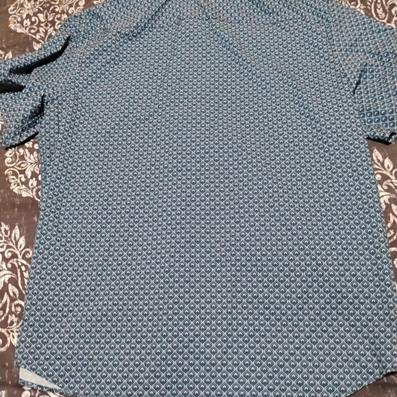 Pronto Uomo Blue Patterned Button Down Shirt - Picture 4 of 8